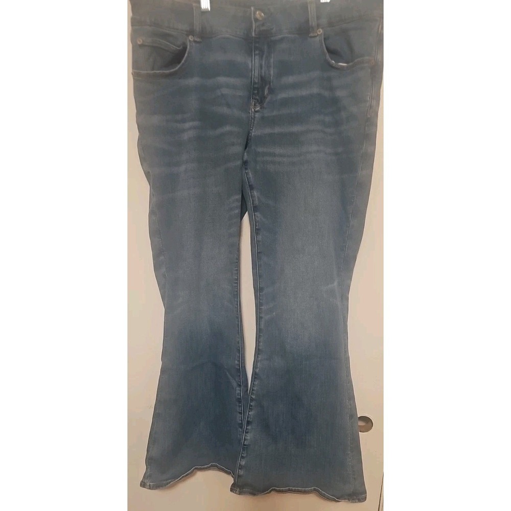 American Eagle - LOW Rise REAL FLARE STRETCH Blue Jeans - Women Size 18 Reg